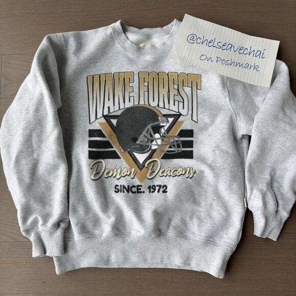 Vintage Wake Forest University Sweater, Wake Forest Demon Deacons Football Shirt - Picture 1 of 2